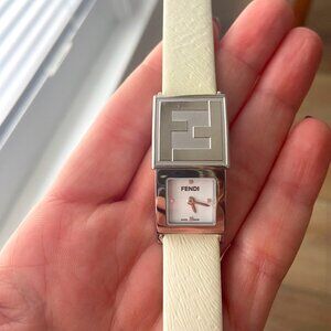 Fendi Orologi 5400L Quartz Analog Stainless Steel Leather Ladies' Watch